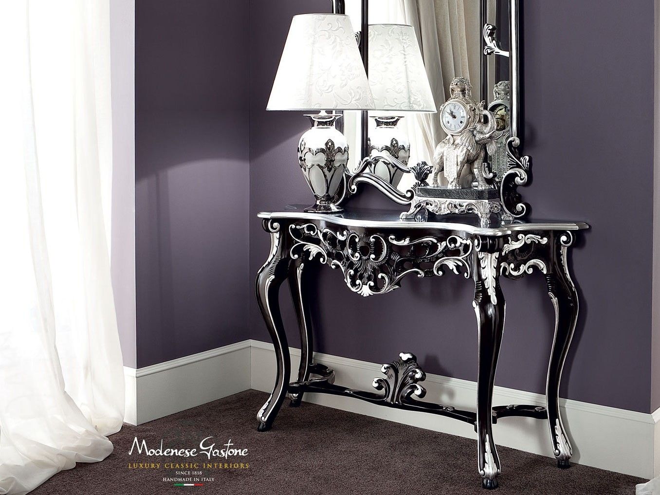 Деревянная прямоугольная консоль в классическом стиле Modenese Luxury Interiors Bella Vita ARCH-00045089