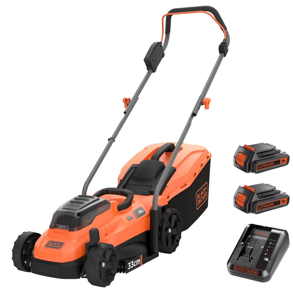 Газонокосилка аккумуляторная Black Decker 36 В 33 см 2x2.5 Ач АКБ и ЗУ входит в комплект BLACK + DECKER STLM-2076358 - Вид №1
