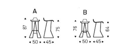 Высокий кожаный стул Cattelan italia PEPE ARCH-00025125 - Вид №2