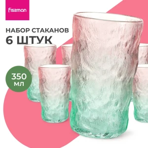 91443370 Стакан 350 мл Fissman стекло цвет зеленый STLM-1422986