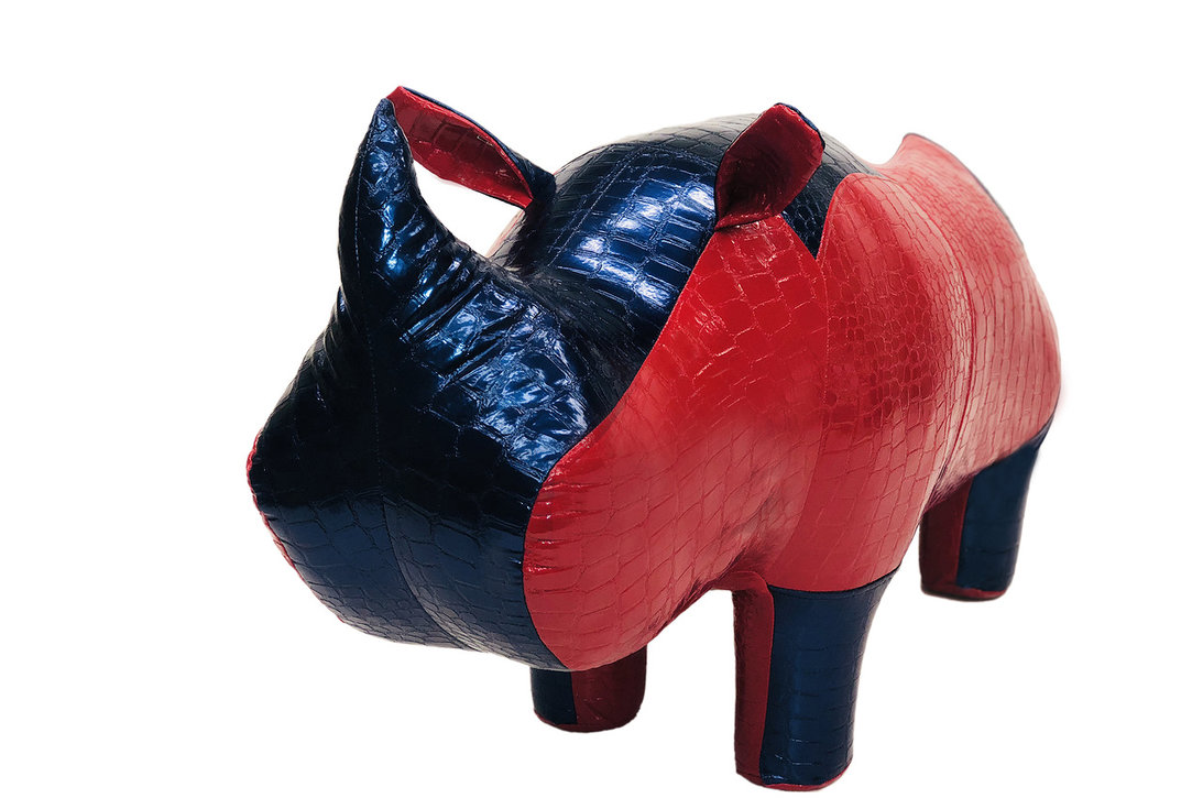 Пуф "Носорог ЦСК" мини красный, синий EUROSON ЖИВОТНЫЕ 131596 Красный;синий - Вид №3