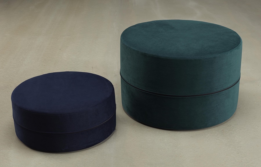 Пуф Deconstructed Ø62х40 см, синий Innovation Living 552001528 - Вид №1