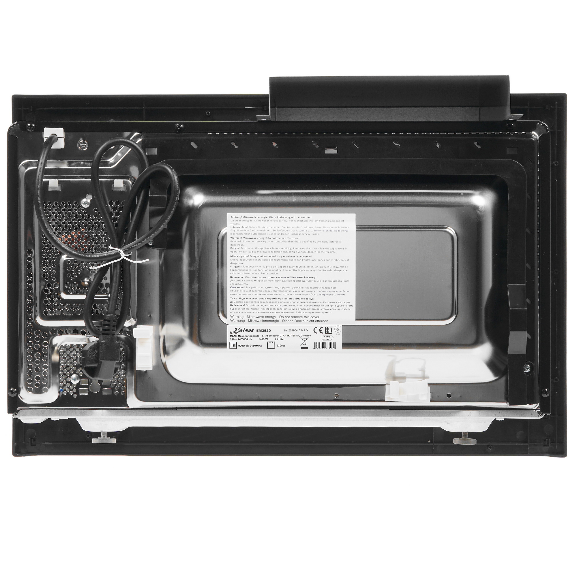 1333208 Встраиваемая микроволновая печь Kaiser EM 2520 серебристый STDN-0031685 - Вид №7