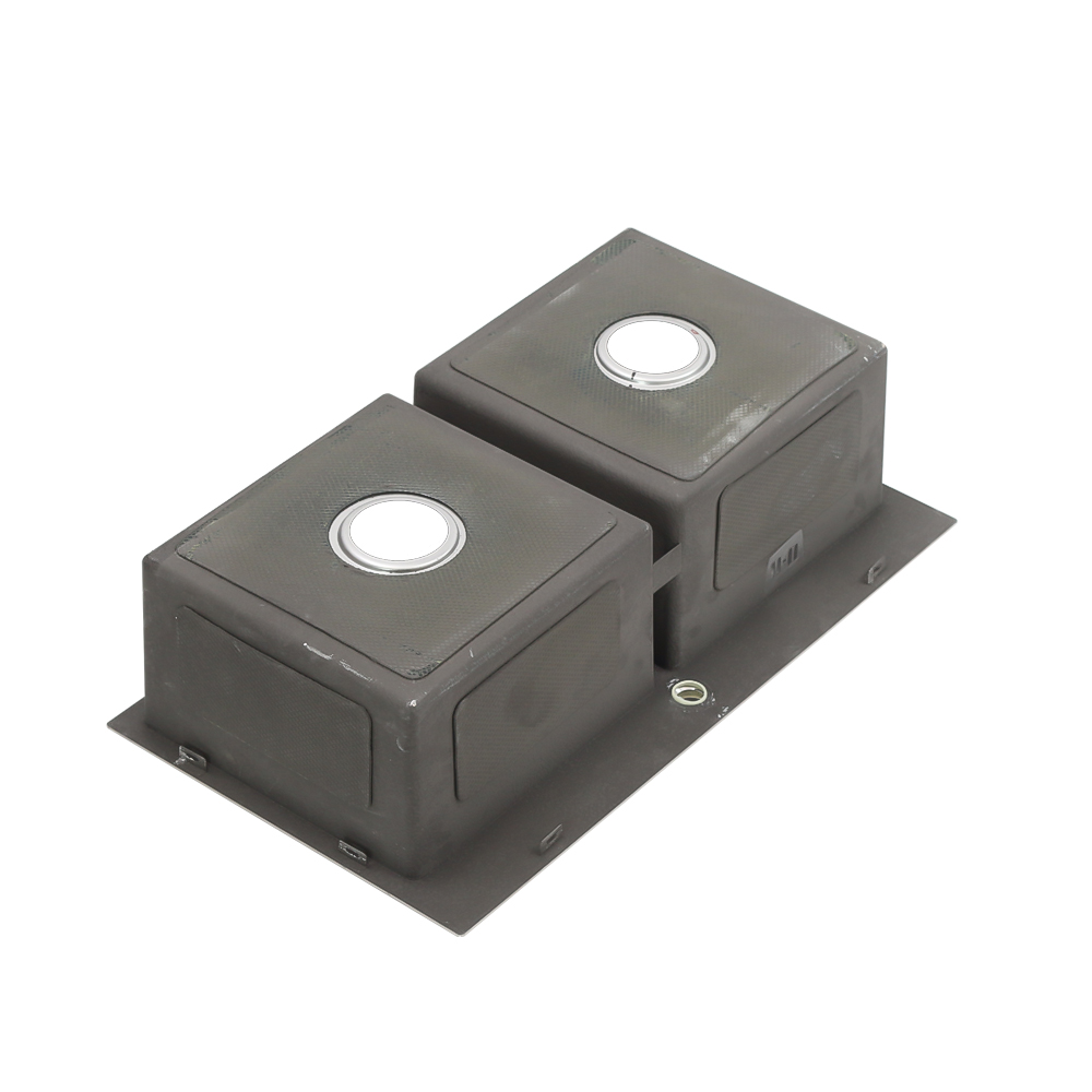 Мойка HS8045 MELANA ProfLine 3,0/220 САТИН 2-я чаша, врезная прямоугольная с коландером HS8045 HS8045 сатин - Вид №5