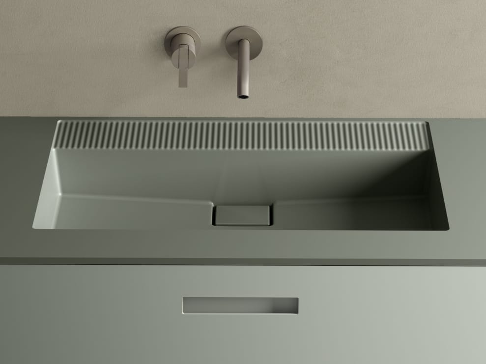 Подвесной шкаф для умывальника с ящиками со встроенной раковиной Inbani Ease ARCH-00048324 - Вид №2