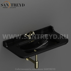 4142K5 Подвесная раковина настенная прямоугольная Kerasan  черная