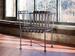 Стул для сада из нержавеющей стали с подлокотниками