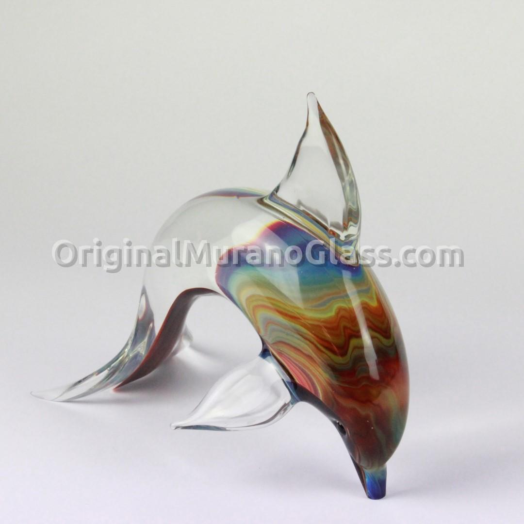 723 ORIGINALMURANOGLASS Скульптура Дельфин - автор Andrea Tagliapietra - муранское стекло OMG 27 см  - Вид №1