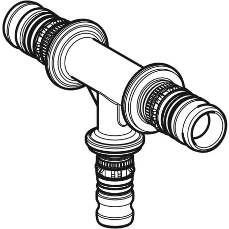 613.315.00.5 Тройник переходной Geberit Mepla Geberit  - Вид №1