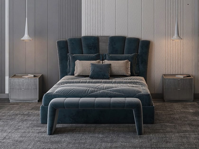 Двуспальная кровать с мягким изголовьем CASA +39 Phoenix ARCH-00123465