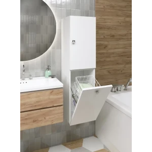 91838900 Шкаф подвесной Santrek 322163 30x111.4см цвет белый STLM-1358338