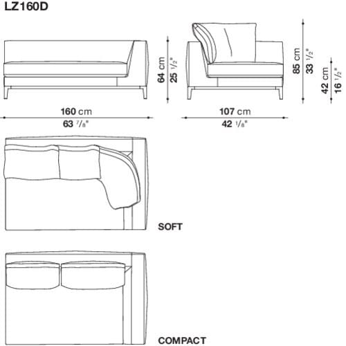Угловой диван из ткани Maxalto Lucrezia Soft ARCH-00062457 - Вид №37