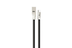 17579355 Кабель 2A USB-MicroUSB для зарядки телефона 1M плоский черный EX-K-1043 EXPLOYD