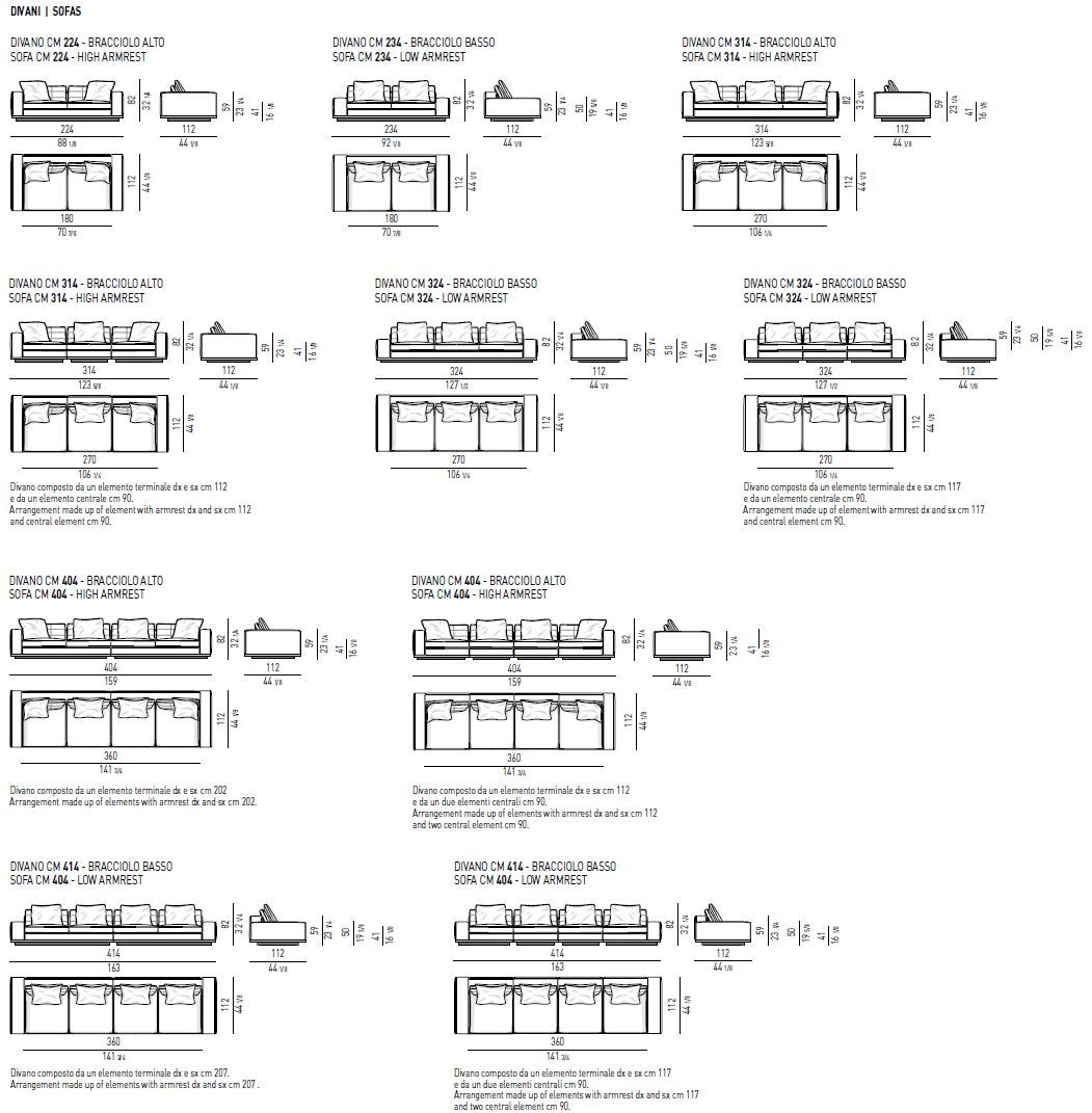 Модульный тканевый диван Minotti ARCH-00049247 - Вид №21