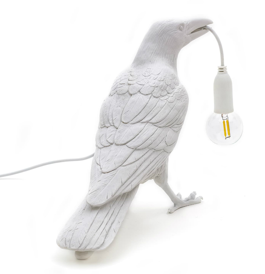 Светильник настольный Bird Lamp Waiting, белый Seletti 14732 - Вид №5