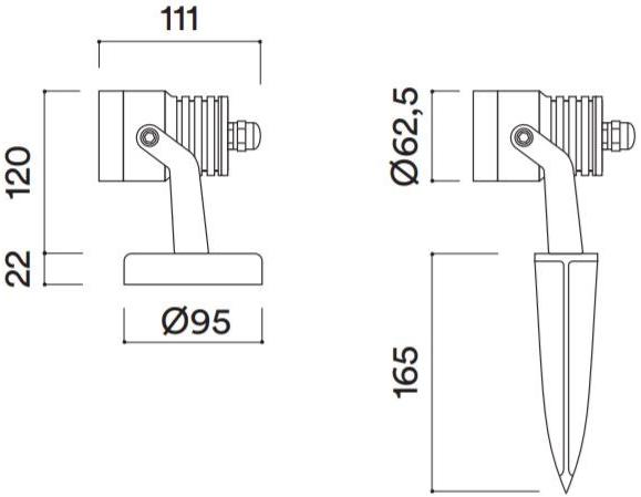 HER Регулируемый светодиодный проектор для улицы  Ex033  - Вид №5