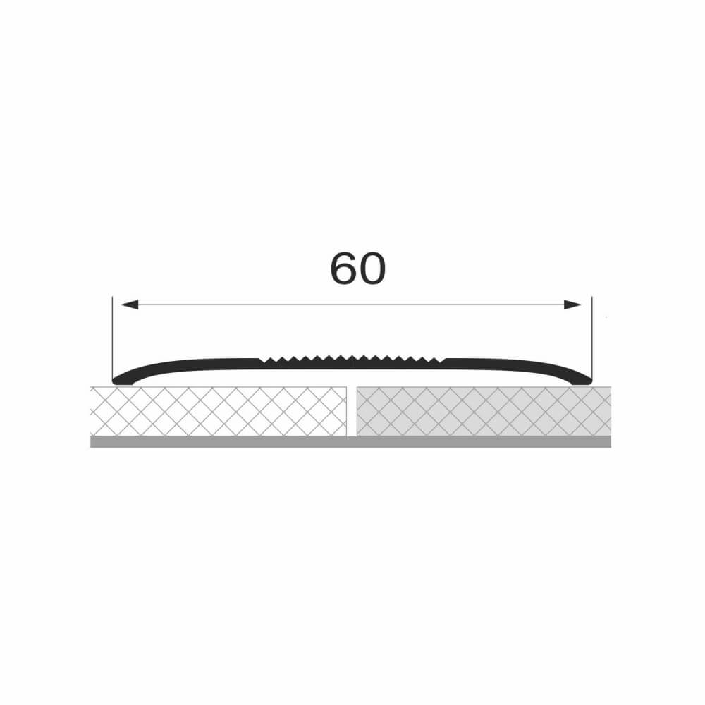 Порог алюминиевый STELLA АЛ 590 Д17 0,9 Венге (упак. 10 шт.) STSR-1822 - Вид №1