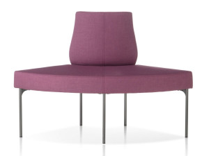 Модульная выпуклая скамья из ткани