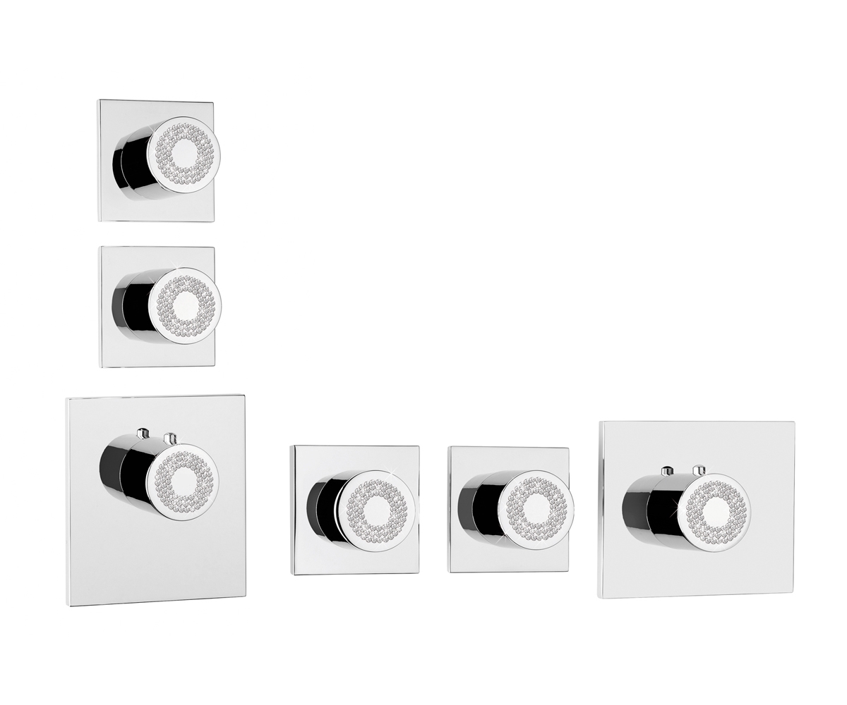 Z031203 + Z030203 000 Смеситель & запорный кран Oki 3 Outlets (with diverter) HP BOSSINI  - Вид №3