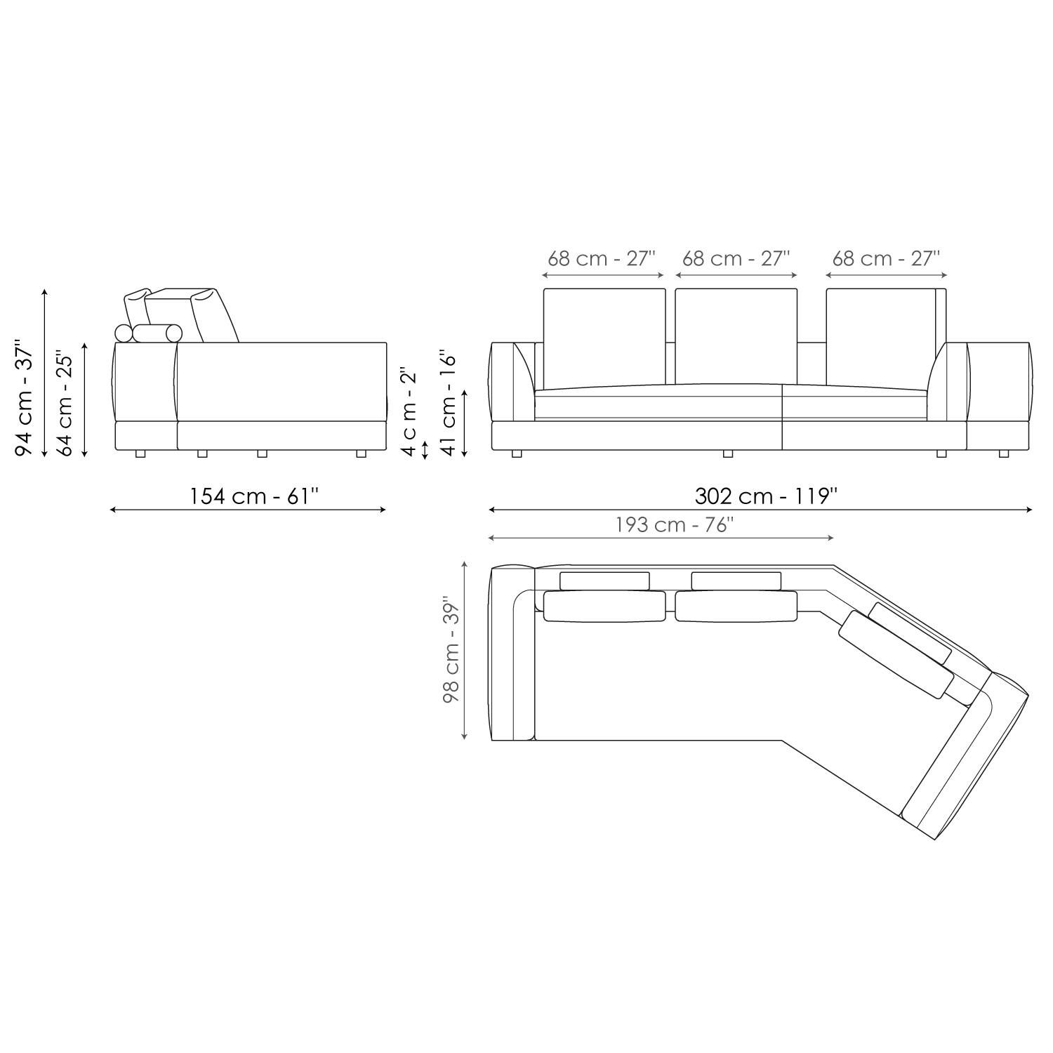 Ткань диван BONALDO LIAM ARCH-00067700 - Вид №51