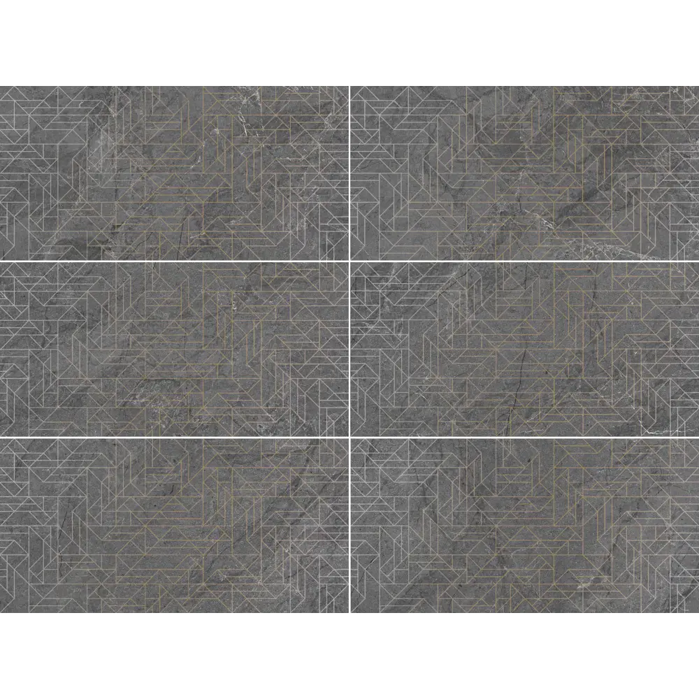 Вставка декоративная настенная Axima Фудзи 60x30 см матовая цвет антрацит STLM-2097833 - Вид №2