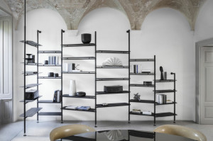 Окрашенный металлический секционный книжный шкаф