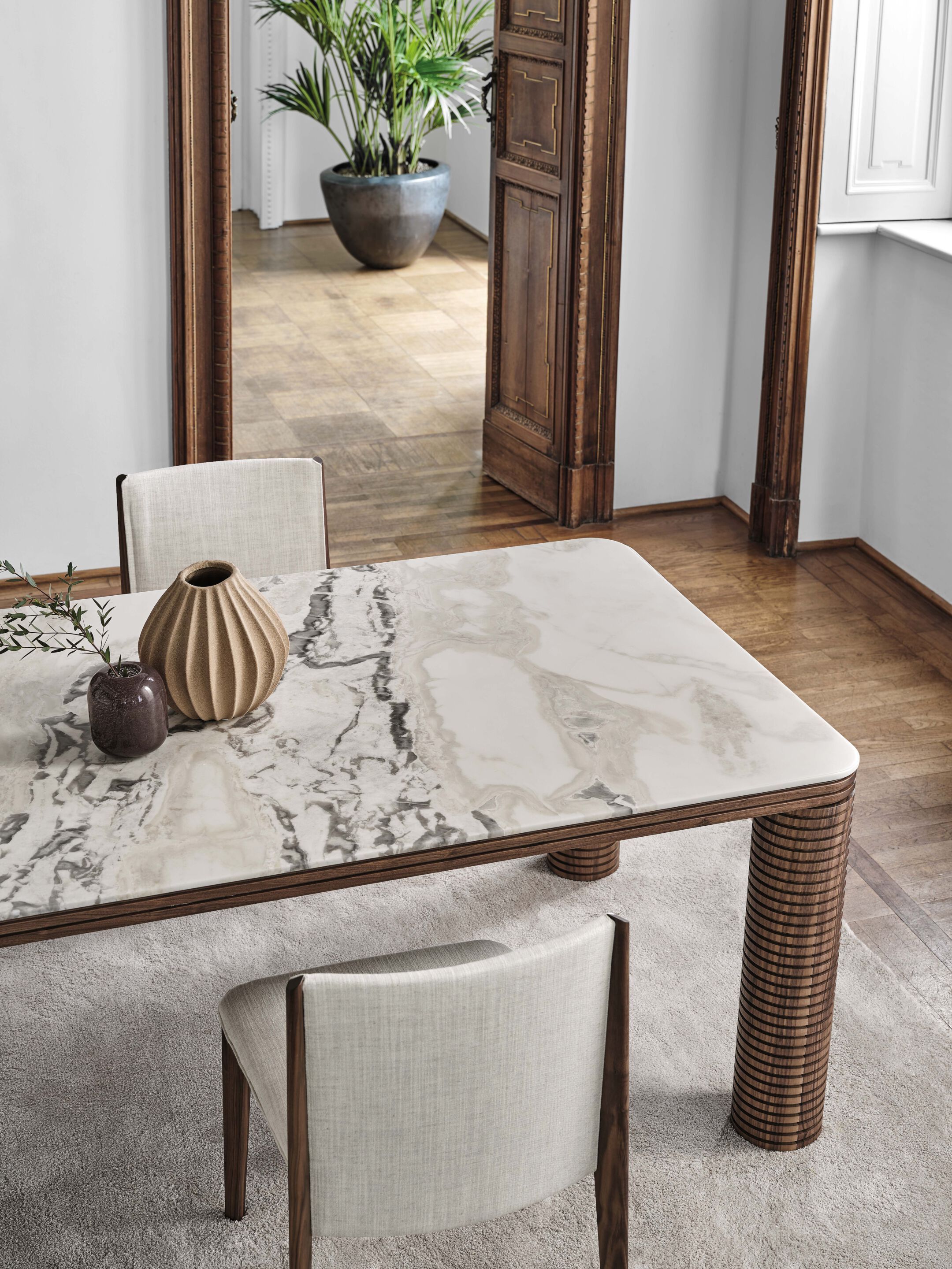 Прямоугольный стол из мрамора и грецкого ореха Porada Soul ARCH-00075351 - Вид №6