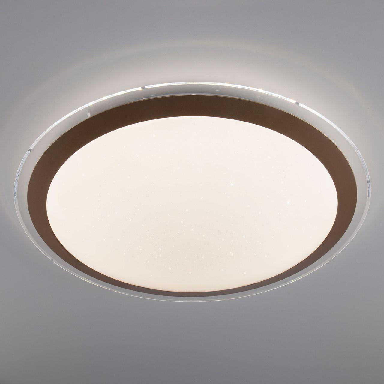 Потолочный светодиодный светильник Eurosvet Fusion 40004/1 LED матовое золото EUROSVET FUSION 204202 Белый - Вид №3