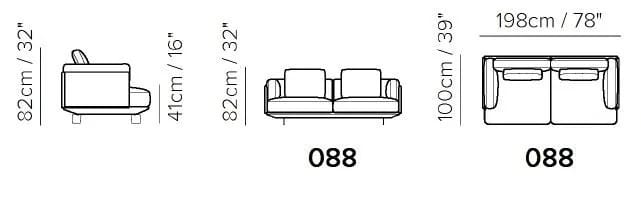 2-местный кожаный диван Natuzzi Italia кампус ARCH-00151678 - Вид №4