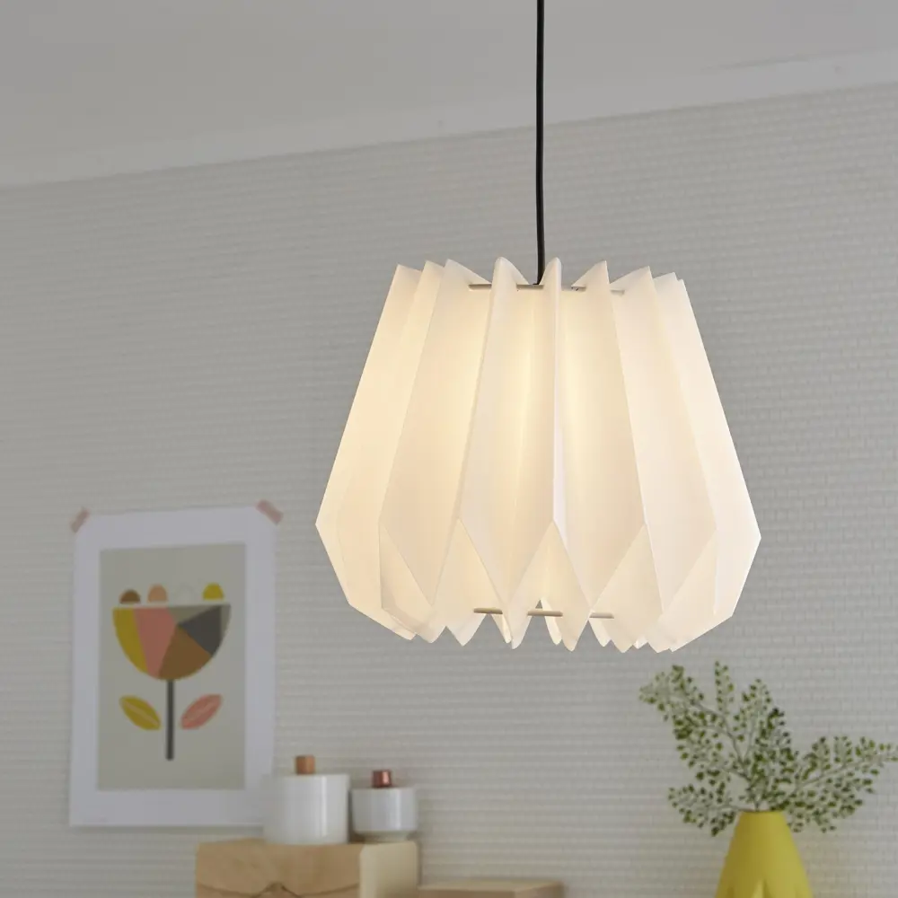Абажур Yucca 1xЕ27x60 Вт, пластик, цвет белый 18564197 STLM-2070850 INSPIRE  - Вид №1