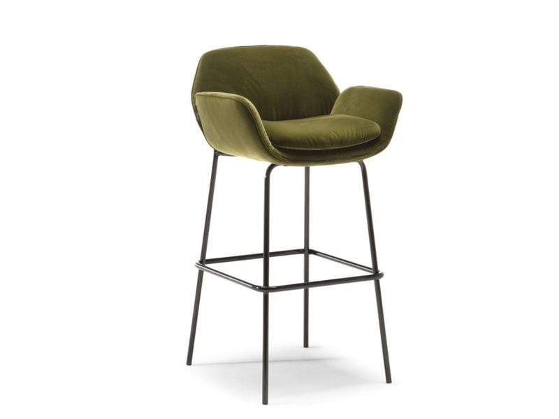 Высокий тканевый стул со спинкой Natuzzi Italia SHIELD ARCH-00097947