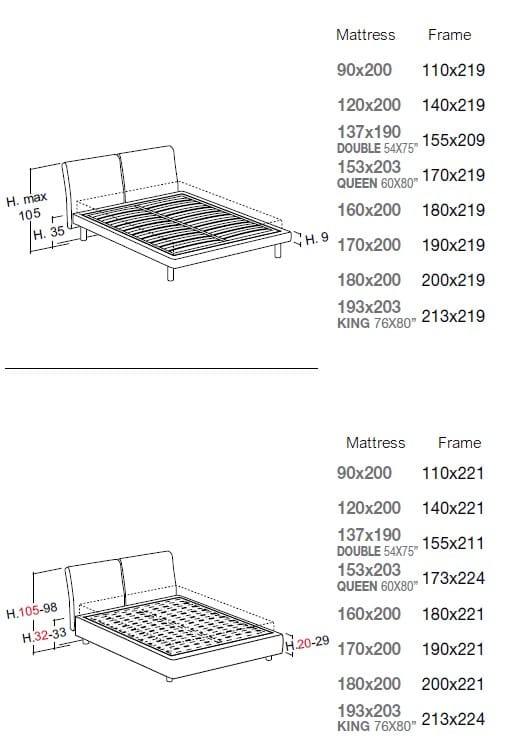 Двуспальная кровать Bolzan Feel ARCH-00066357 - Вид №10