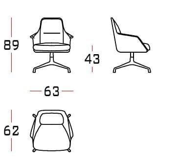 Ткань операционный офисный стул с подлокотниками Casa Covre FLY ARCH-00043549 - Вид №8