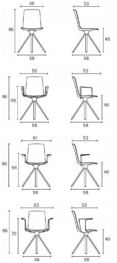 ENEA Стул с обивкой и подлокотниками Lottus high sun-id-1487718 - Вид №6