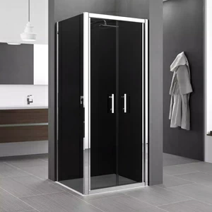 Душевой уголок 92x91 ZEPHYROS B+F Novellini ZEPHYROS с дымчатым серым стеклом