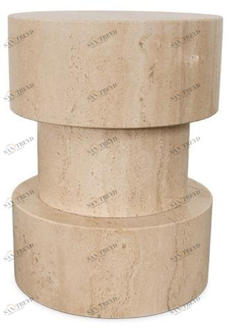 Essential Home Круглый журнальный столик из травертина для гостиной Happy few sun-id-1457720