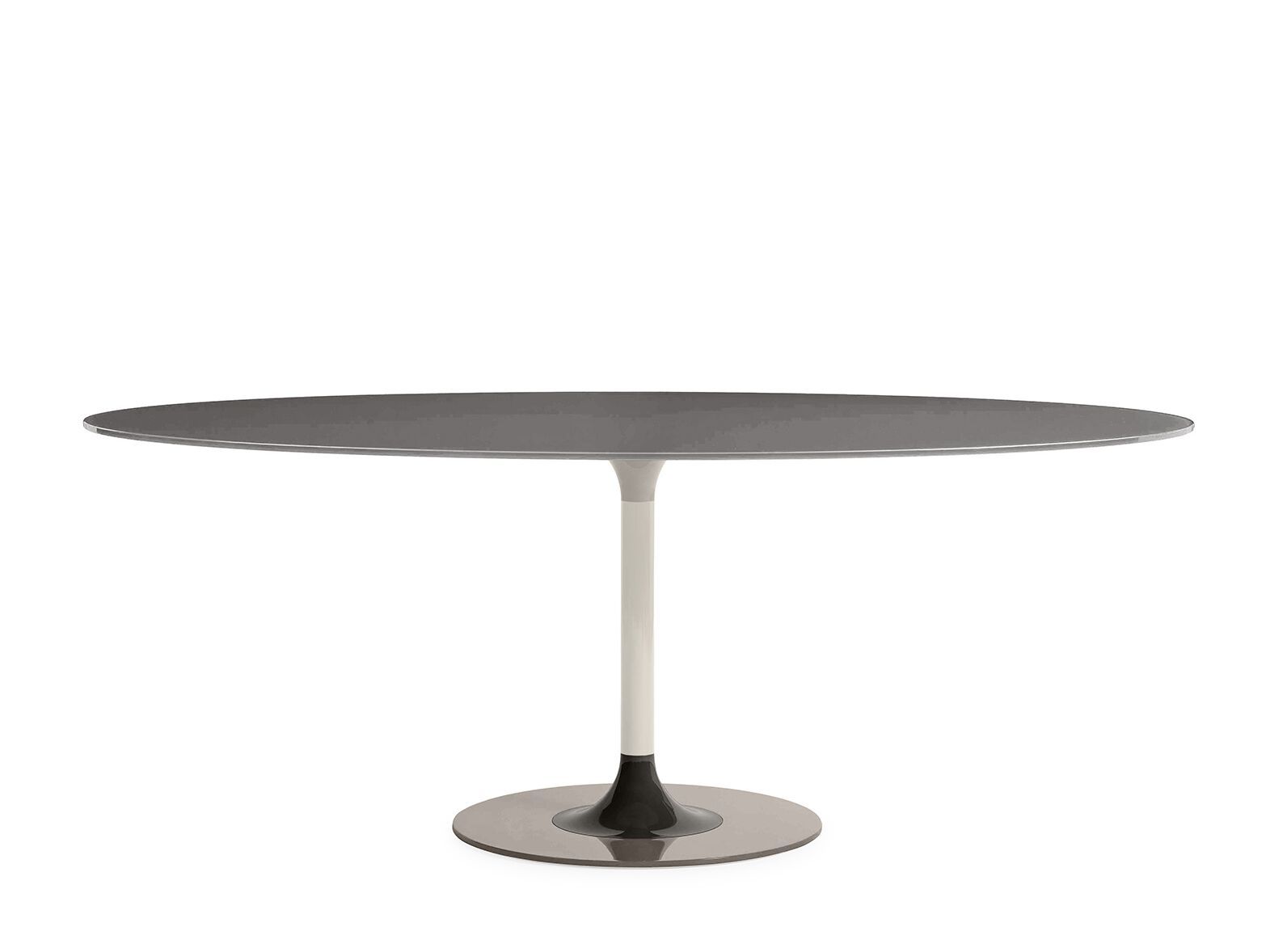 Овальный стол с хрустальной столешницей и стальным основанием Kartell Тьерри ARCH-00125470 - Вид №13