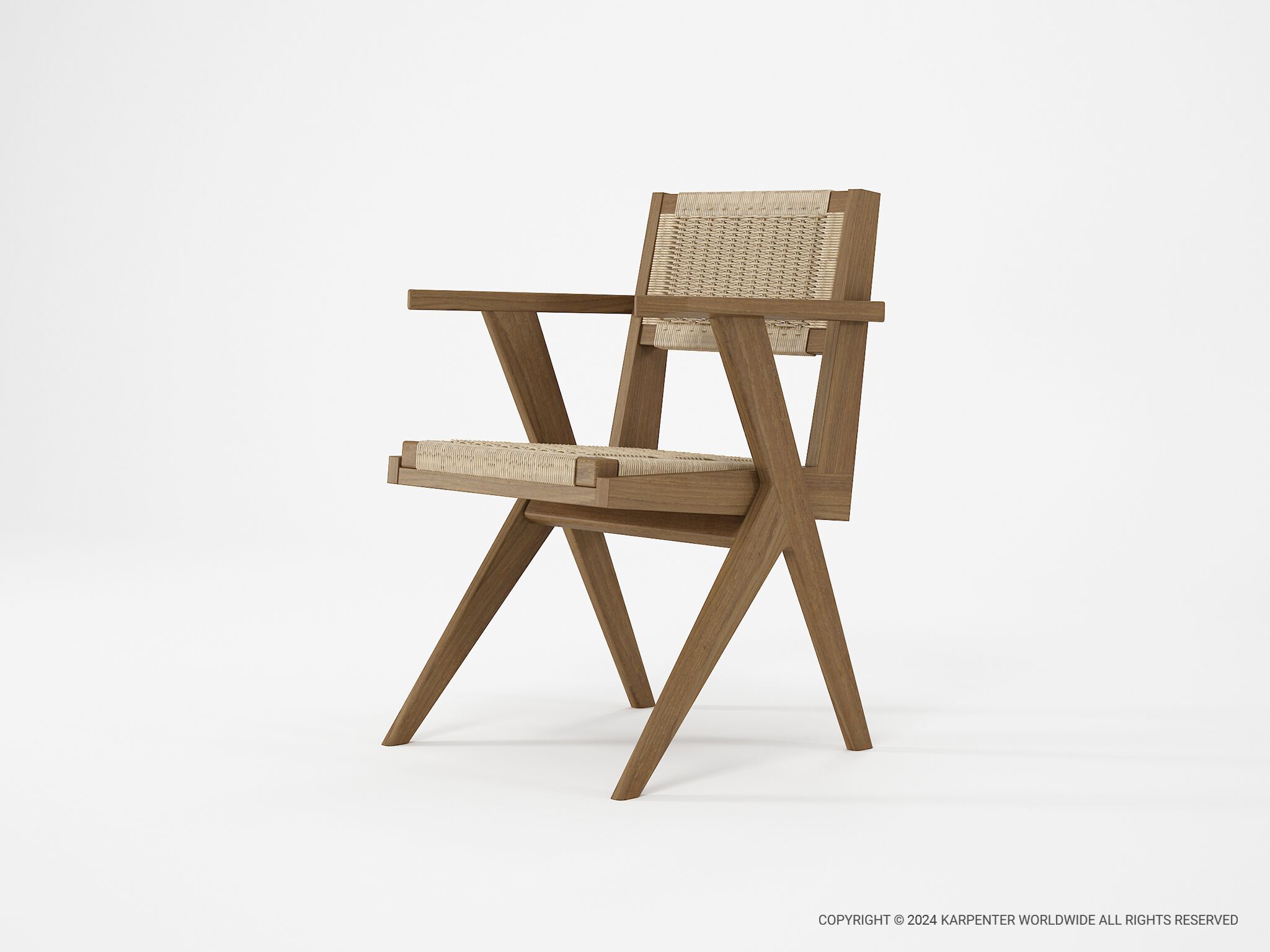 Стул из тикового дерева с подлокотниками KARPENTER Tribute Outdoor ARCH-00094666