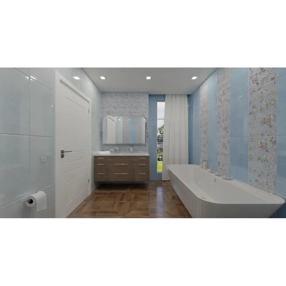 Декор настенный Bloom Dec 30x60 см 1.62 м² цвет синий 84299750 STLM-2154553 Santreyd - Вид №4