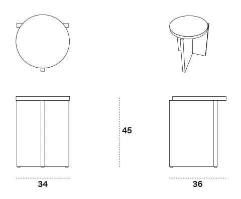 Круглый журнальный столик из анодированного алюминия DANTE - Goods And Bads The Jetzt ARCH-00007486 - Вид №6