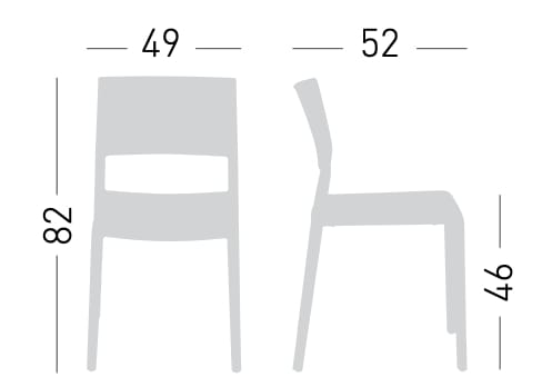 Штабелируемый стул из инженерного пластика с мягким сиденьем GABER LILIBET ARCH-00044042 - Вид №8