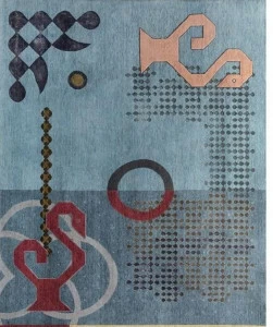 Jaipur Rugs Прямоугольный коврик ручной работы из шерсти и бамбукового шелка Kolam