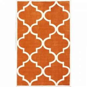 Ковер Trelli оранжевый 240х330 DOLLY CAPRETS ДИЗАЙНЕРСКИЕ, ТРЕЛЬЯЖНЫЙ УЗОР 015125 Белый;оранжевый