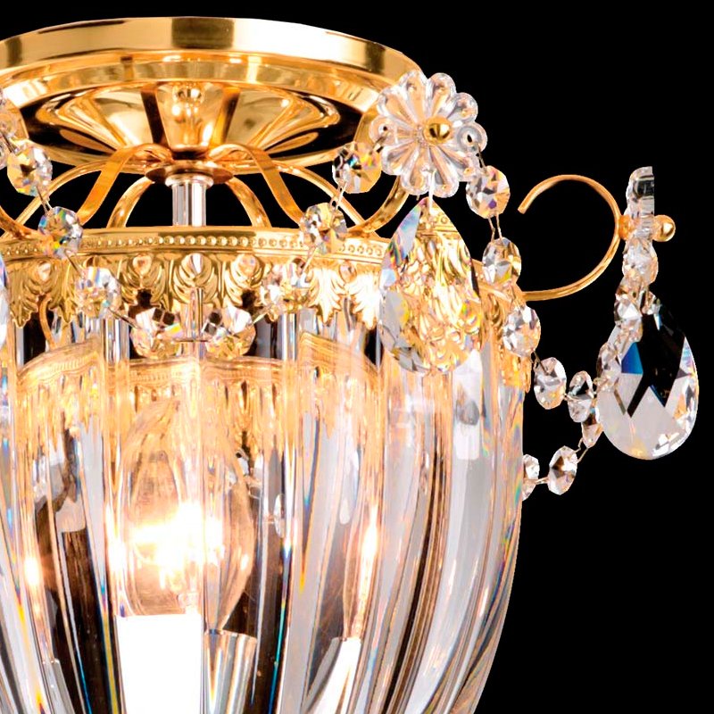 Люстра хрустальная 30х27 см золотая Bagatelle 1242-211 SCHONBEK ДИЗАЙНЕРСКИЕ 00-3882393 Золото;прозрачный  - Вид №2