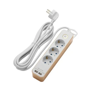 90396223 Удлинитель с заземлением Duwi Supraline 32066 1 3 розетки 2 USB-порта H05VV-F 3x1.5 мм² 3 м STLM-1118971