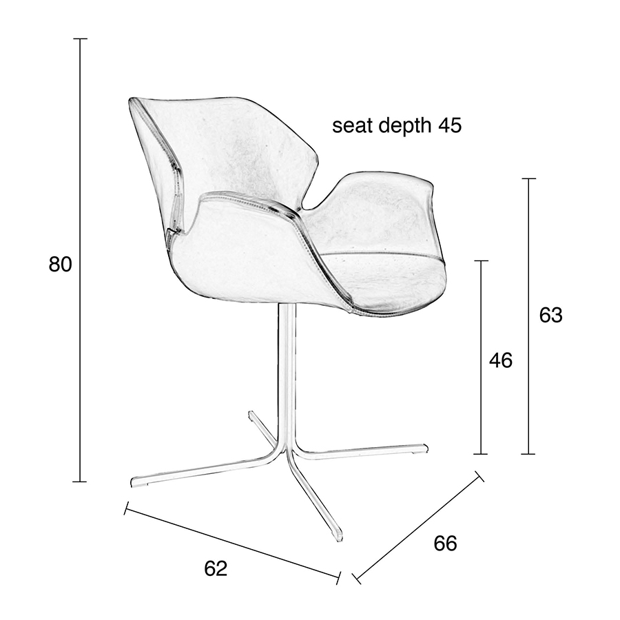 Кресло Nikki черное Zuiver 1200138 - Вид №8