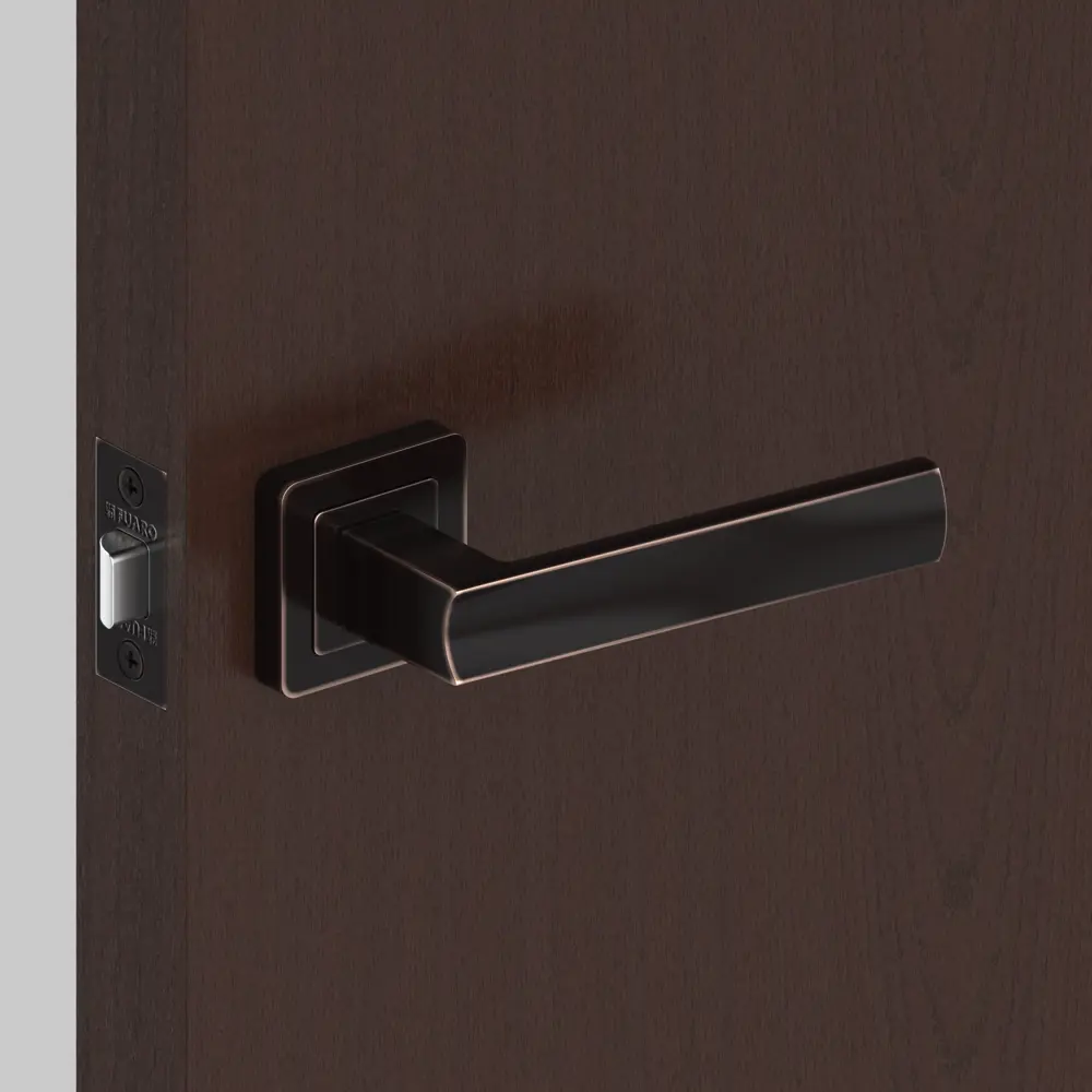 Ручка дверная на розетке Xtra ABL28, цвет тёмная медь FUARO STLM-2106271 - Вид №8