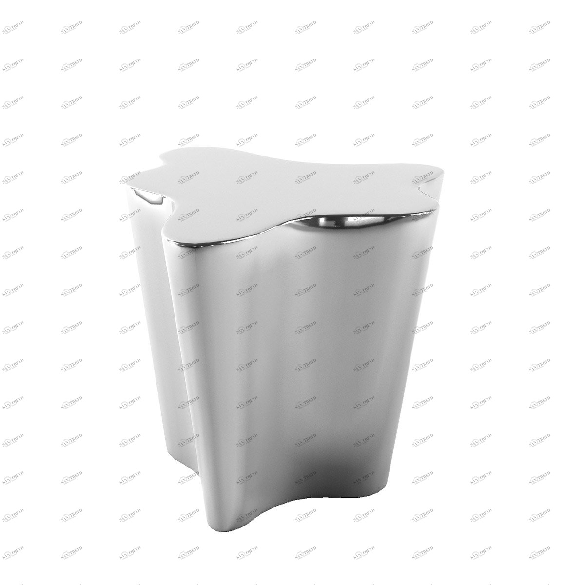 Приставной столик дизайнерский фигурный 67 см Vaughan от Delight Collection DELIGHT COLLECTION  242668 Хром 