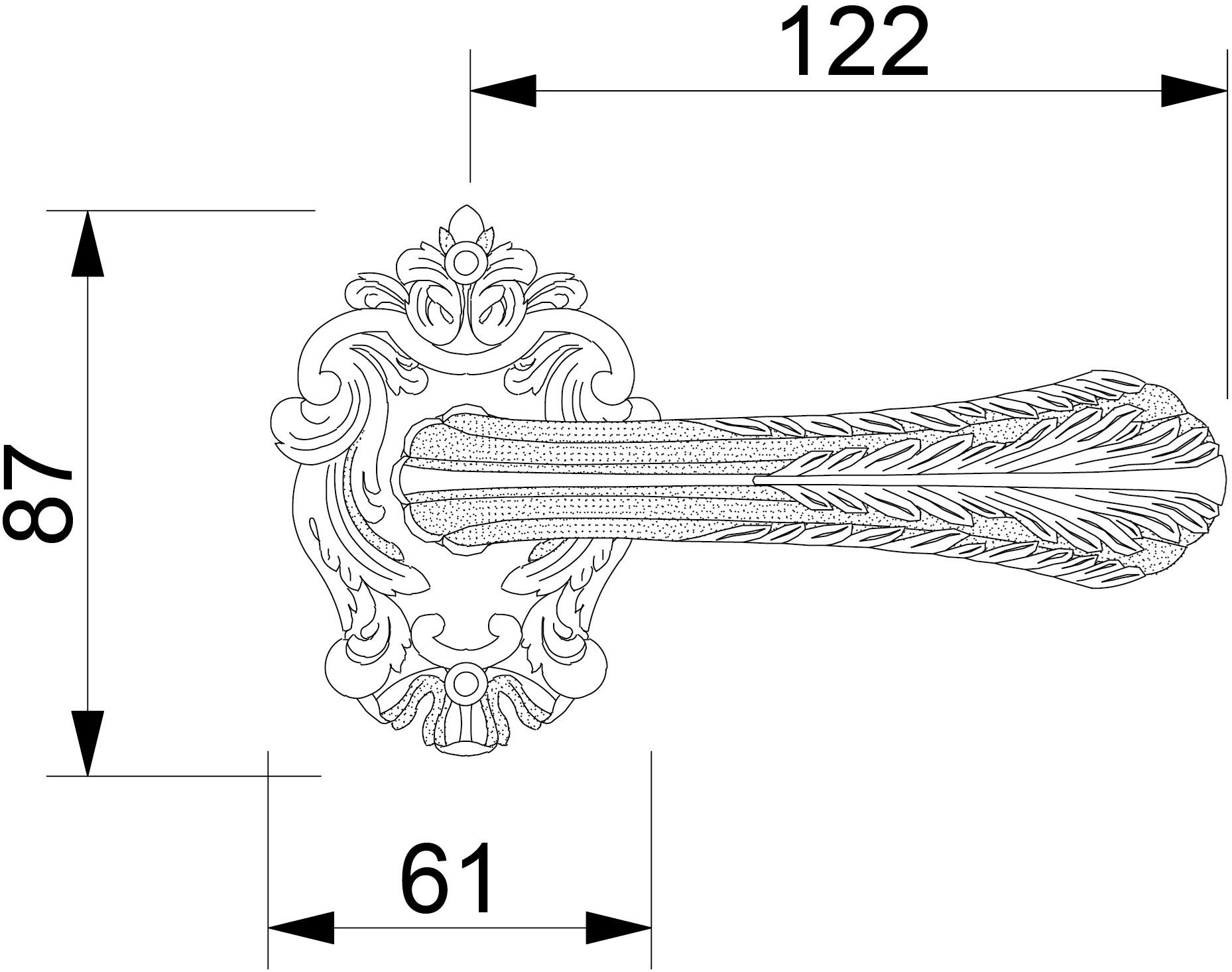Bronces Mestre Ручка из бронзы с атласной отделкой на розе Treasure sun-id-1399840 - Вид №1