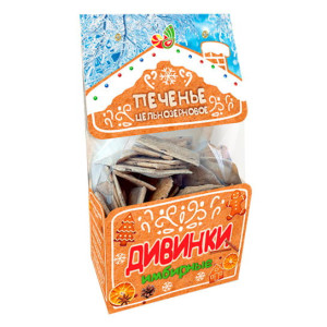Печенье имбирное цельнозерновое с мёдом Дивинка 150 г
